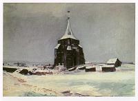 l'eglise de Nuenen sous la neige janvier 1885